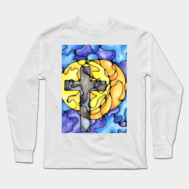 Cross Long Sleeve T-Shirt by AlstonArt